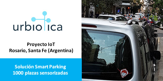 Urbiotica sensorizes 1000 parking spots within the Rosario city IoT project