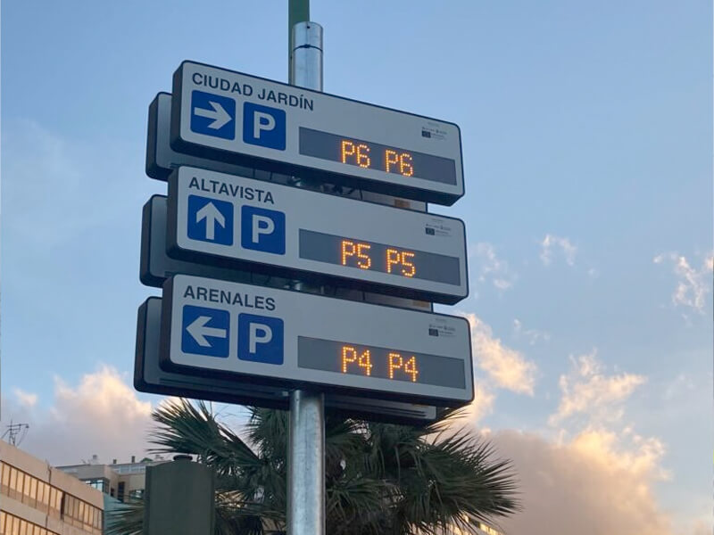 Parking guidance for paid parking in Palmas Gran Canaria - Urbiotica
